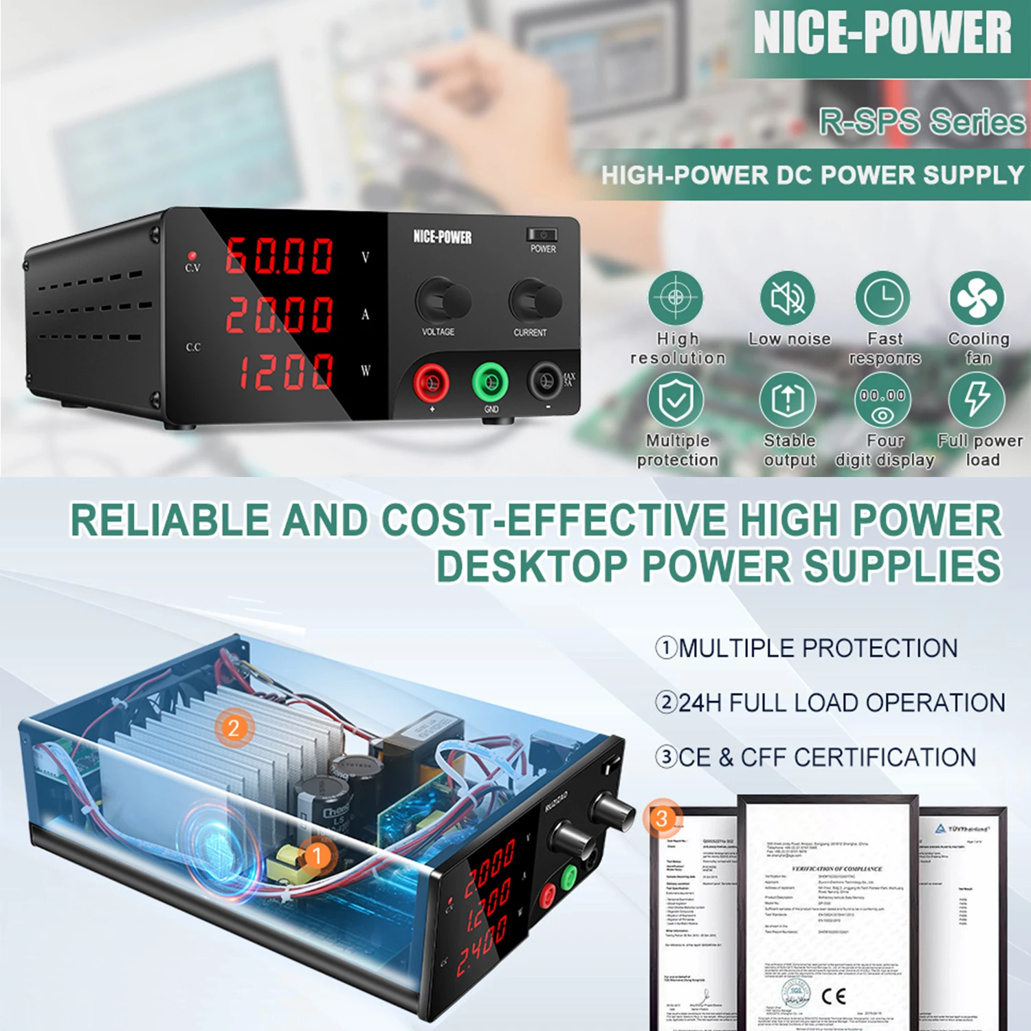 30V 30A Lab Bench Power Source - огляд і ціна High Power 60V 20A Bench Power Supply